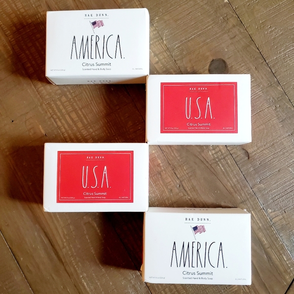 4Pc Rae Dunn Patriotic Hand & Body Bar Set - Picture 4 of 5